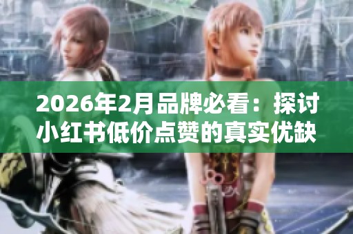 2026年2月品牌必看：探讨小红书低价点赞的真实优缺点与低成本运用策略