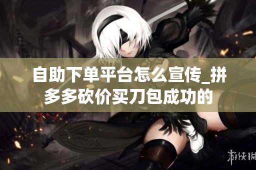 自助下单平台怎么宣传_拼多多砍价买刀包成功的 自助下单平台怎么宣传_拼多多砍价买刀包成功的