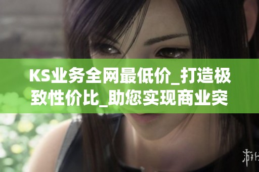 KS业务全网最低价_打造极致性价比_助您实现商业突破