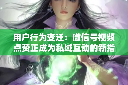 用户行为变迁:微信号视频点赞正成为私域互动的新指标 用户行为变迁:微信号视频点赞正成为私域互动的新指标