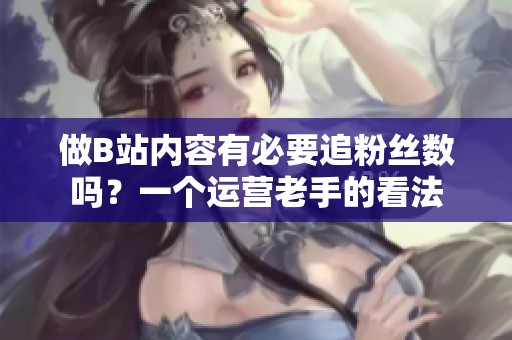 做B站内容有必要追粉丝数吗?一个运营老手的看法 做B站内容有必要追粉丝数吗?一个运营老手的看法
