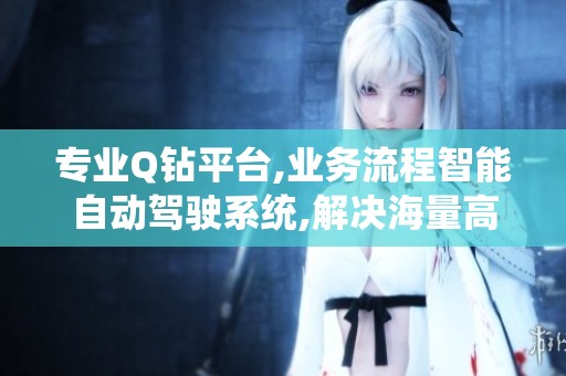 专业Q钻平台,业务流程智能自动驾驶系统,解决海量高并发处理难题 专业Q钻平台,业务流程智能自动驾驶系统,解决海量高并发处理难题