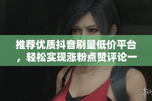 推荐优质抖音刷量低价平台，轻松实现涨粉点赞评论一站式服务资讯