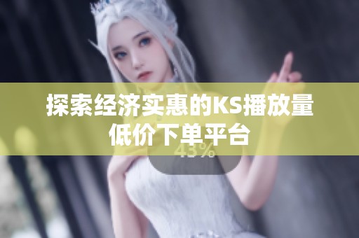 探索经济实惠的KS播放量低价下单平台 探索经济实惠的KS播放量低价下单平台