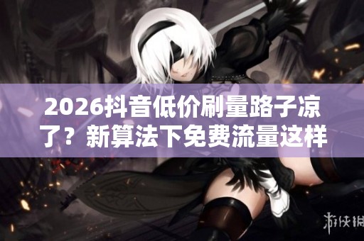 2026抖音低价刷量路子凉了？新算法下免费流量这样搞
