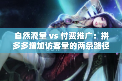 自然流量 vs 付费推广:拼多多增加访客量的两条路径对比 自然流量 vs 付费推广:拼多多增加访客量的两条路径对比