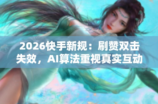 2026快手新规：刷赞双击失效，AI算法重视真实互动