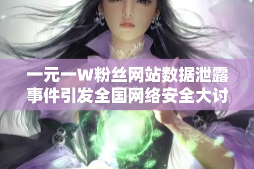 一元一W粉丝网站数据泄露事件引发全国网络安全大讨论 一元一W粉丝网站数据泄露事件引发全国网络安全大讨论