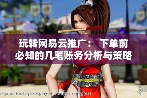 玩转网易云推广： 下单前必知的几笔账务分析与策略