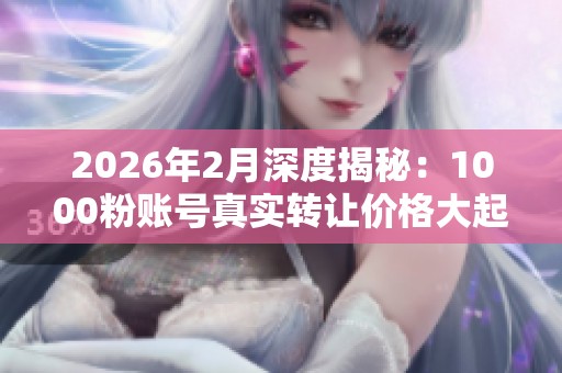 2026年2月深度揭秘:1000粉账号真实转让价格大起底,哪些平台最具性价比? 2026年2月深度揭秘:1000粉账号真实转让价格大起底,哪些平台最具性价比?