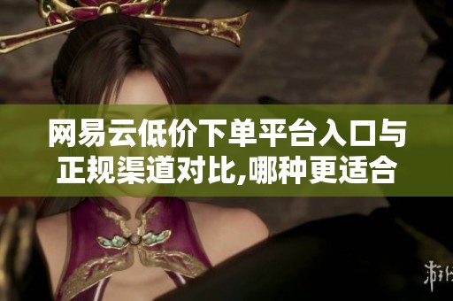 网易云低价下单平台入口与正规渠道对比,哪种更适合长期运营 网易云低价下单平台入口与正规渠道对比,哪种更适合长期运营