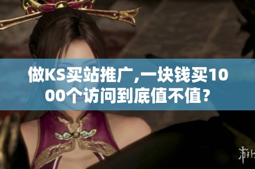 做KS买站推广,一块钱买1000个访问到底值不值? 做KS买站推广,一块钱买1000个访问到底值不值?