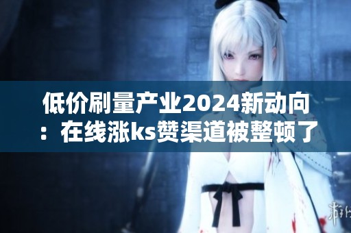 低价刷量产业2024新动向:在线涨ks赞渠道被整顿了吗 低价刷量产业2024新动向:在线涨ks赞渠道被整顿了吗