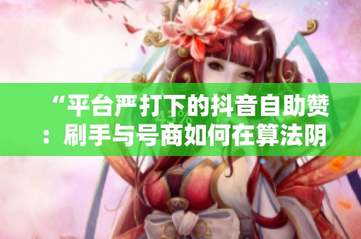 “平台严打下的抖音自助赞:刷手与号商如何在算法阴影中博弈” “平台严打下的抖音自助赞:刷手与号商如何在算法阴影中博弈”