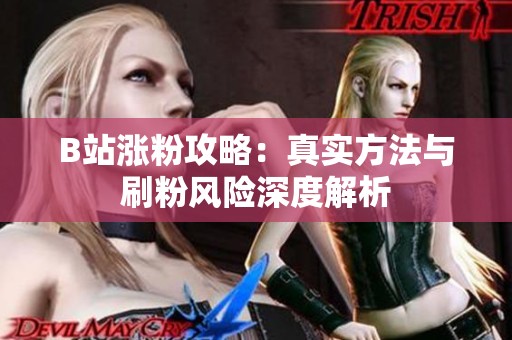 B站涨粉攻略:真实方法与刷粉风险深度解析 B站涨粉攻略:真实方法与刷粉风险深度解析