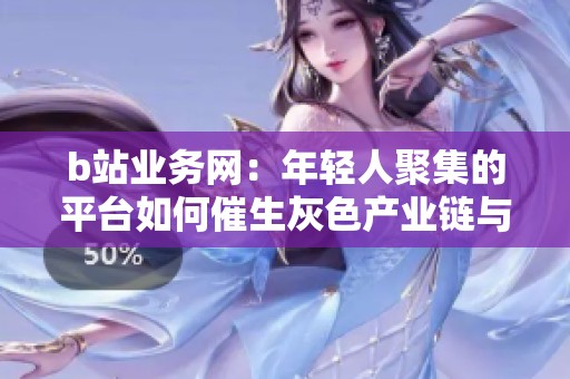 b站业务网:年轻人聚集的平台如何催生灰色产业链与管控挑战 b站业务网:年轻人聚集的平台如何催生灰色产业链与管控挑战
