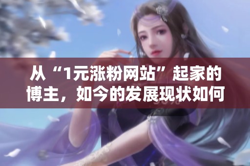 从“1元涨粉网站”起家的博主,如今的发展现状如何? 从“1元涨粉网站”起家的博主,如今的发展现状如何?