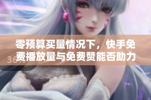 零预算买量情况下,快手免费播放量与免费赞能否助力首月涨粉? 零预算买量情况下,快手免费播放量与免费赞能否助力首月涨粉?