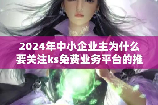 2024年中小企业主为什么要关注ks免费业务平台的推广价值? 2024年中小企业主为什么要关注ks免费业务平台的推广价值?