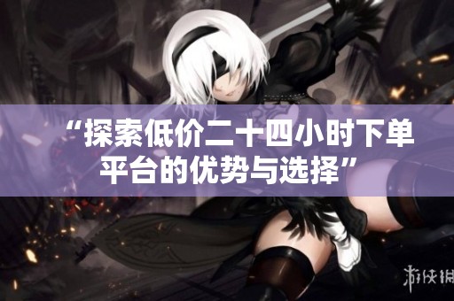 “探索低价二十四小时下单平台的优势与选择”
