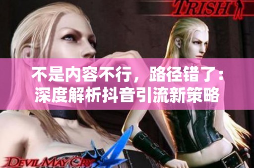 不是内容不行,路径错了:深度解析抖音引流新策略 不是内容不行,路径错了:深度解析抖音引流新策略