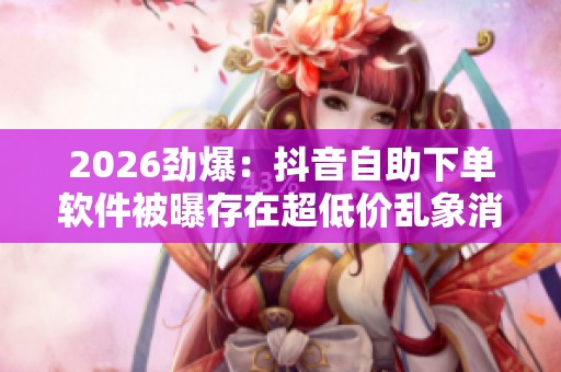 2026劲爆:抖音自助下单软件被曝存在超低价乱象消费者权益谁来保障 2026劲爆:抖音自助下单软件被曝存在超低价乱象消费者权益谁来保障
